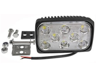 Heavy Duty Work Lamp - LED, Rectangle, Bottom Mount