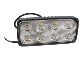 Heavy Duty Work Lamp - LED, Rectangle, Side Mount